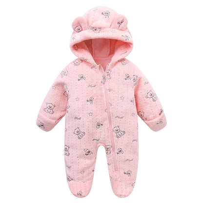Fleece Warm Thicker Hooded Jumpsuits