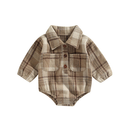 Vintage Plaid Pattern Bodysuit