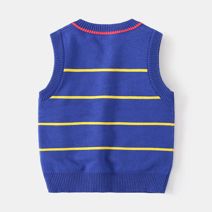 Workmanship™ Cartoon Dinosaur V-Neck Knitted Vest