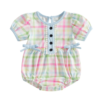 Combinaison décontractée à carreaux 