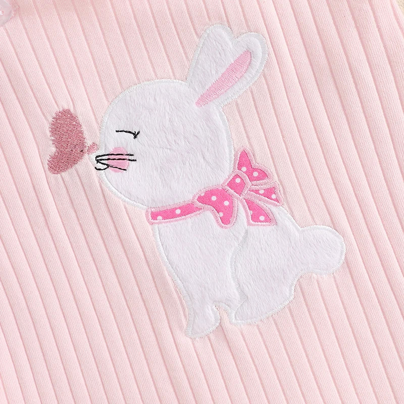 Easter Bunny Embroidered Romper