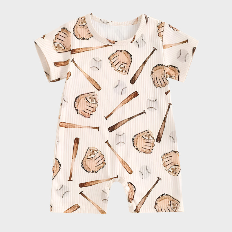 Barboteuse à manches courtes de baseball