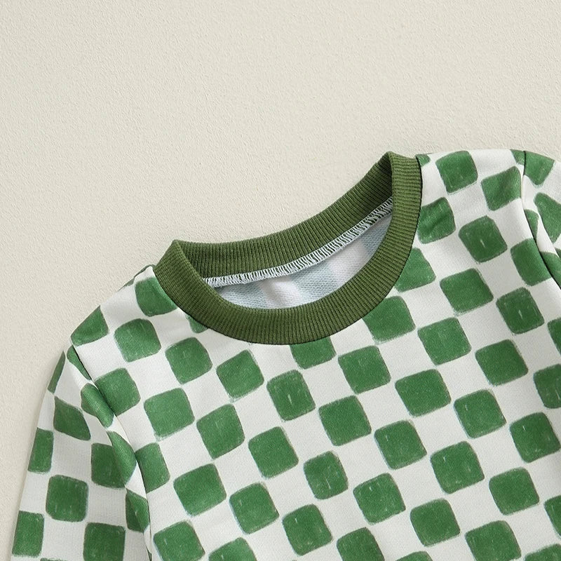 2 Piece Plaid Outfit