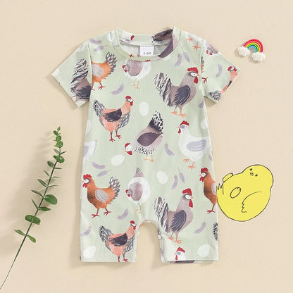 Floral & Fauna Farm Romper