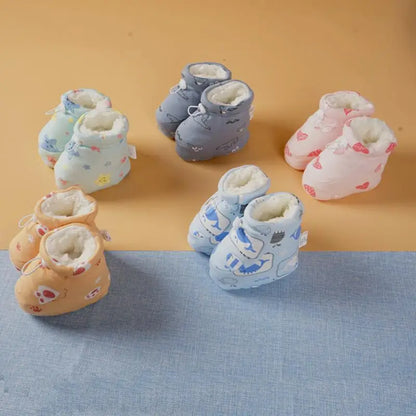 Baby Shoes First Walkers Warm Plush Lamb Cotton-padded Anti-slip Shoes
