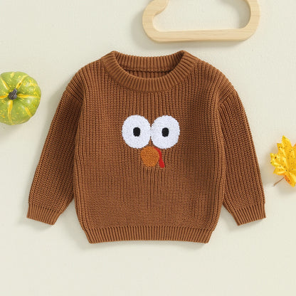 Embroidery Sweaters Long Sleeve O Neck