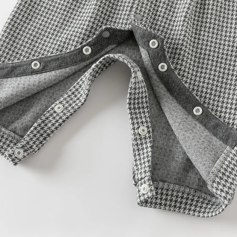 Combinaison formelle à carreaux pour bébé 