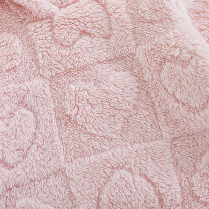Sweat à capuche à manches longues en peluche d'hiver avec cœur