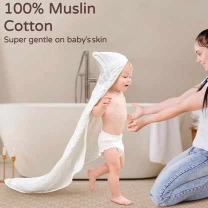 Muslin Bath Robe Towel with Hood