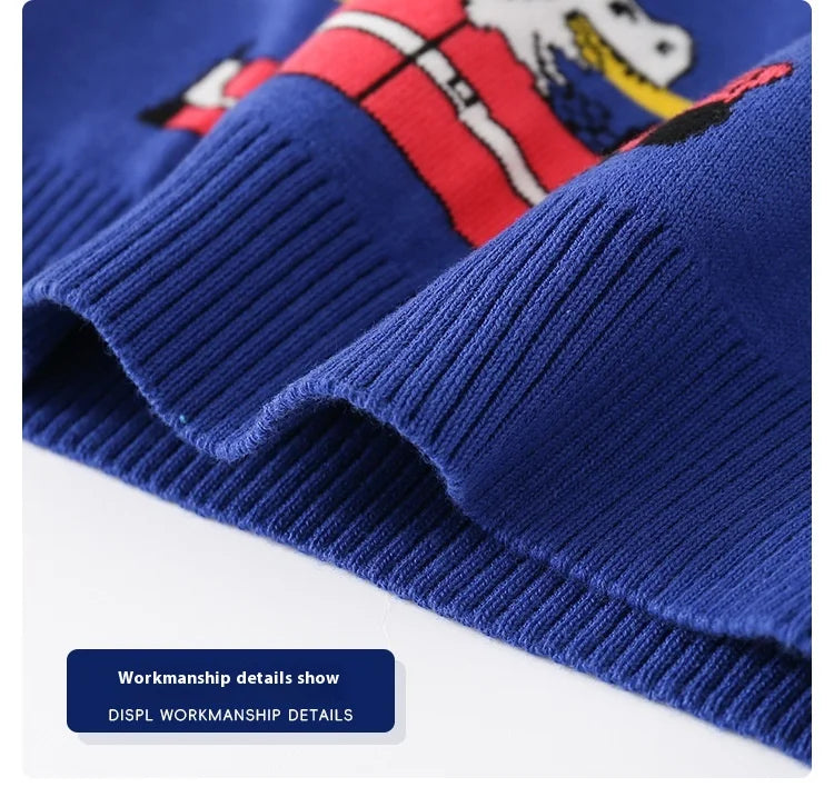 Workmanship™ Cartoon Dinosaur V-Neck Knitted Vest