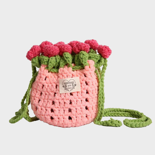 Rose Bouquet Weave Bag