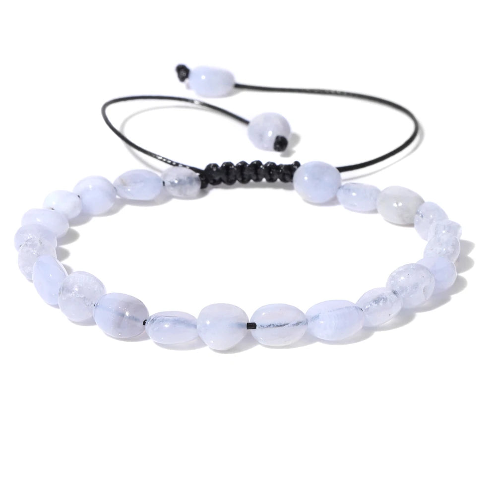 Apatite Stone Bead Bracelet Natural Aquamarines