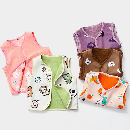 Gilet chaud réversible pour bébé garçon et fille