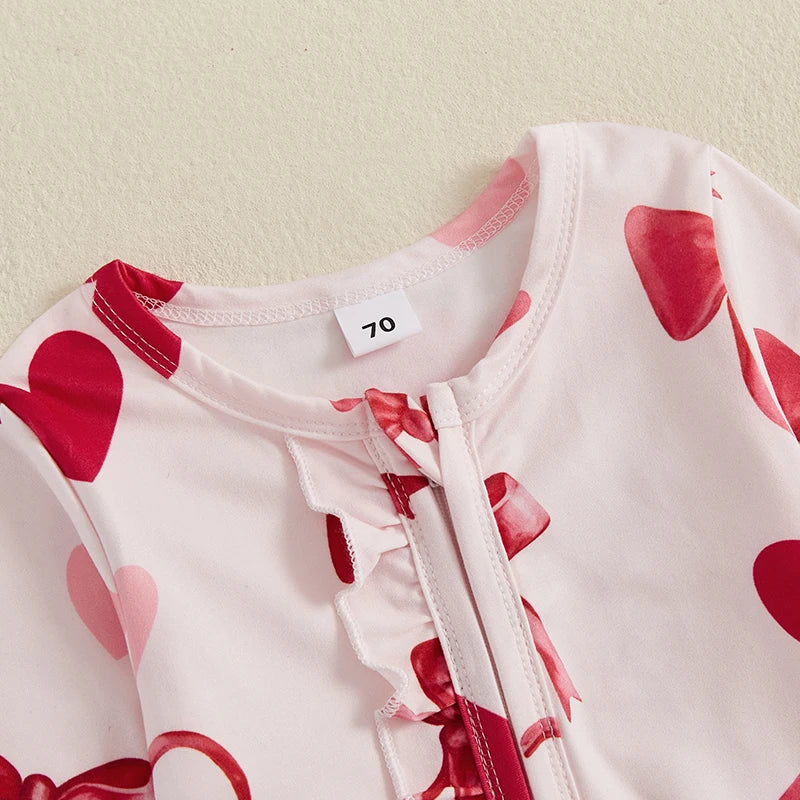 2 Piece Bow Heart Jump Suit