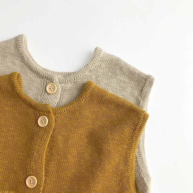 Vintage Casual Sleeveless Knit Vest