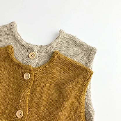 Vintage Casual Sleeveless Knit Vest