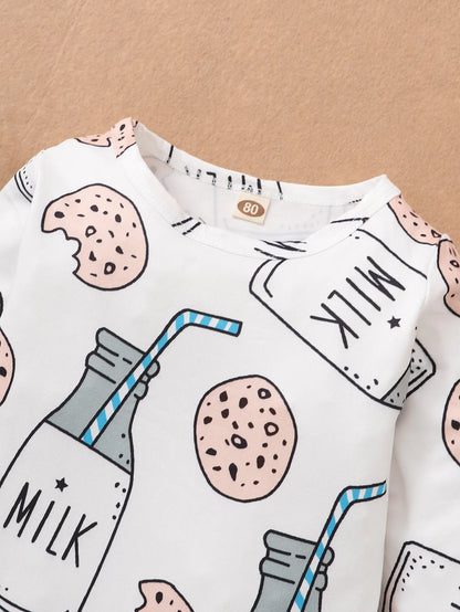 Long Sleeved Cute Milk Bottle Jumpsuit