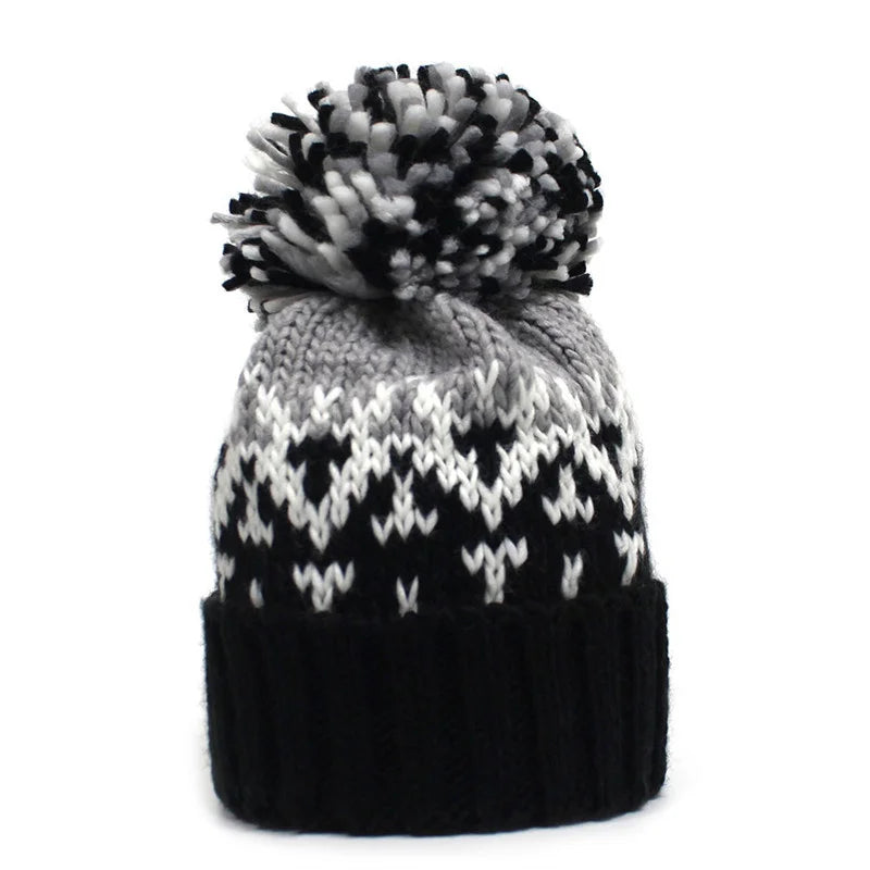 Geometric Thicken Knitted Hat