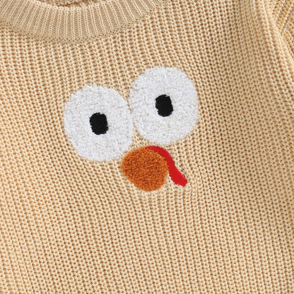 Embroidery Sweaters Long Sleeve O Neck