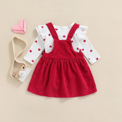 2 Piece Ruffle Heart Special Outfit