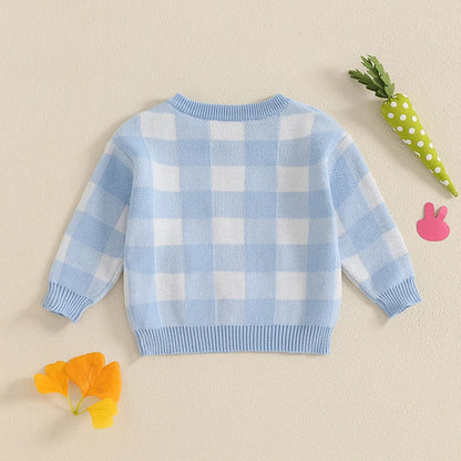 Pull à carreaux lapin