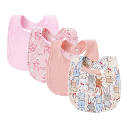 4 Pack Floral Bibs