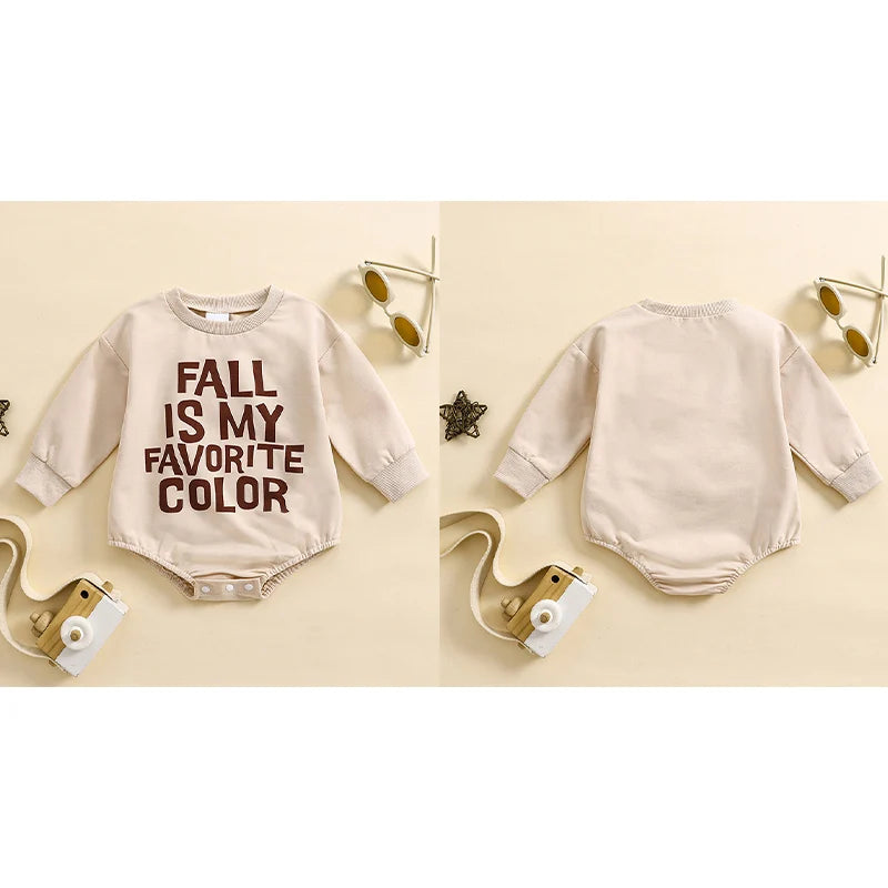 Long Sleeve Crew Neck Letters Bodysuit