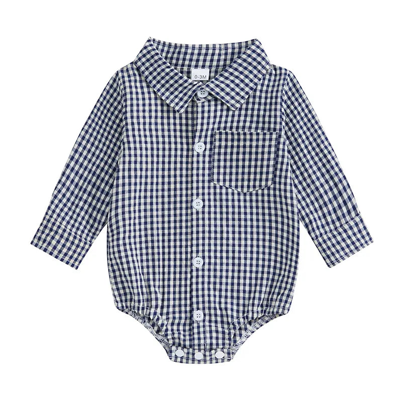 Plaid Collar Bodysuit