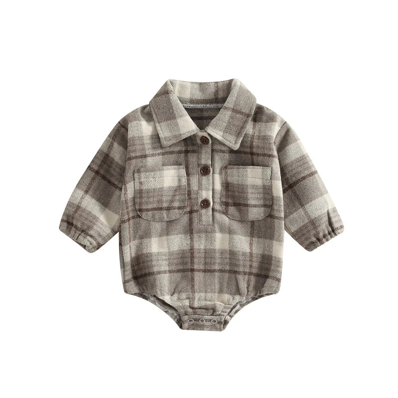 Vintage Plaid Pattern Bodysuit