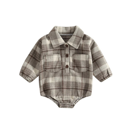 Vintage Plaid Pattern Bodysuit