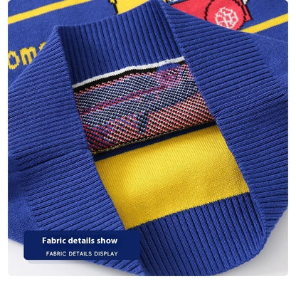 Workmanship™ Cartoon Dinosaur V-Neck Knitted Vest