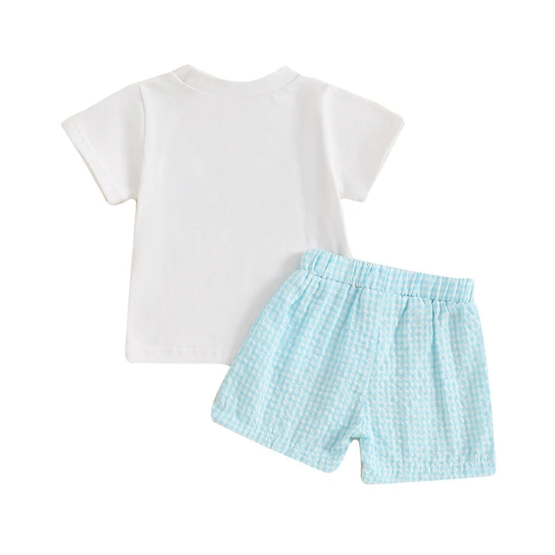 2 Piece Embroidered Bunny Outfit