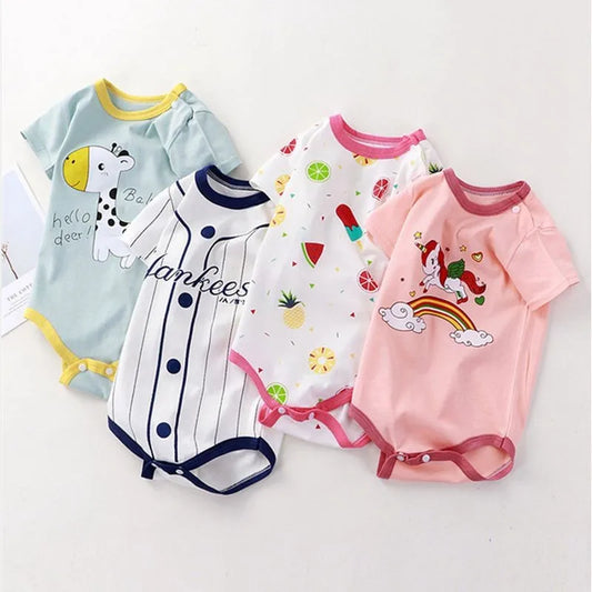 Newborn Boys Summer 100% Cotton Cute Body Suits