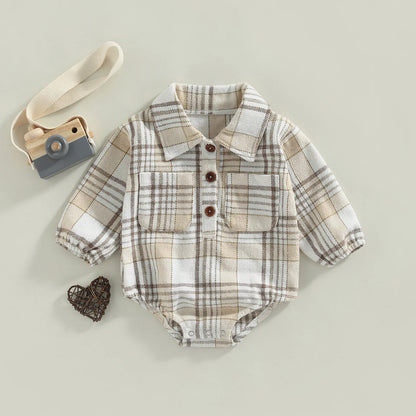 Vintage Plaid Pattern Bodysuit