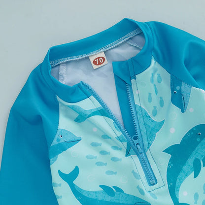 2 Piece Dolphin Rush Guard Swimwear
