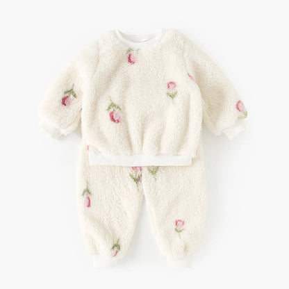 2 Piece Fluffy Winter Fleece Set