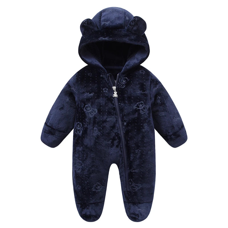 Fleece Warm Thicker Hooded Jumpsuits