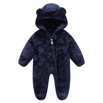 Fleece Warm Thicker Hooded Jumpsuits