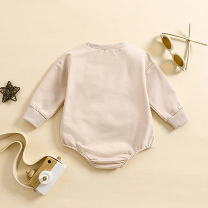 Long Sleeve Crew Neck Letters Bodysuit
