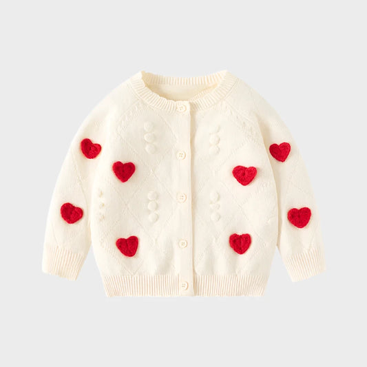 Love Embroidery Knitted Long Sleeve Knit-wear