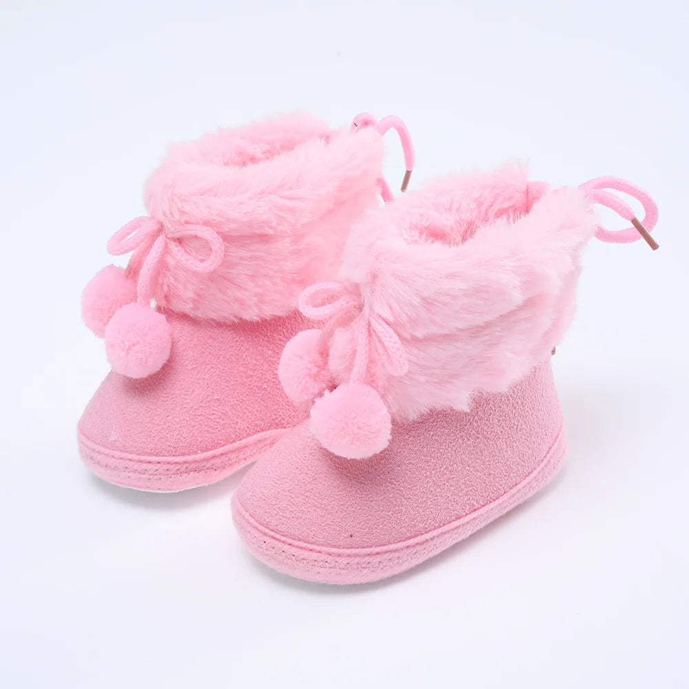 Bottes de neige d'hiver en peluche pour bébés filles et garçons Cowboy
