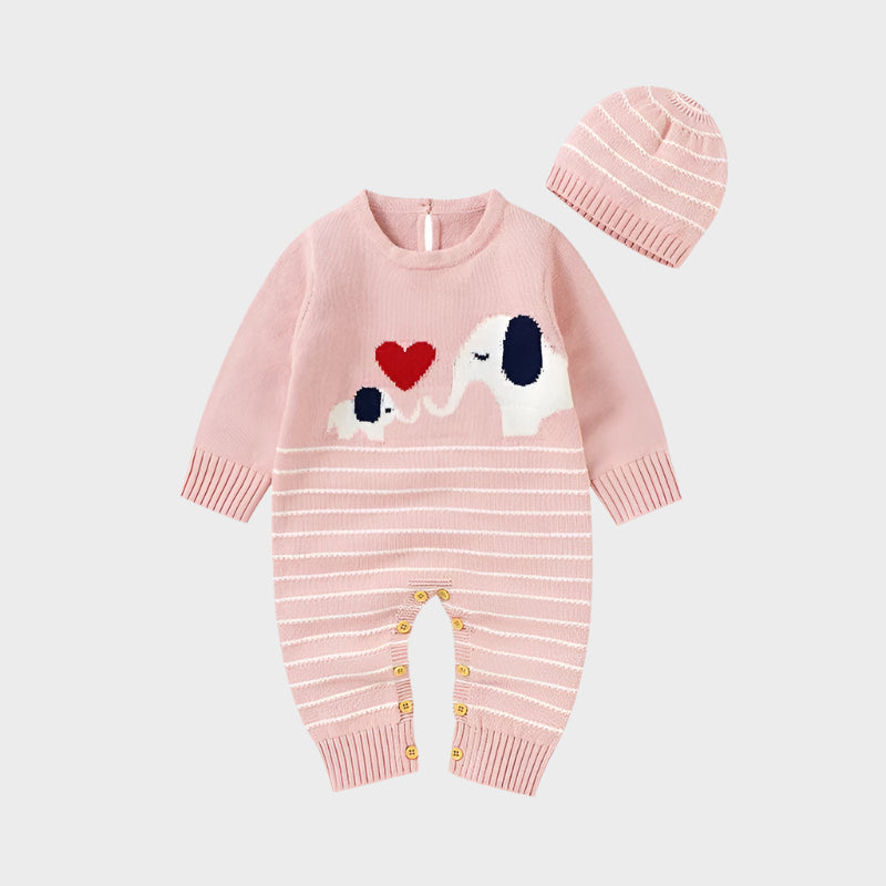 2 Piece Cartoon Elephant Onesies