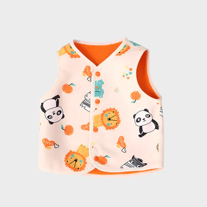 Gilet chaud réversible pour bébé garçon et fille