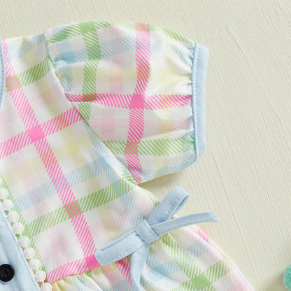 Combinaison décontractée à carreaux 