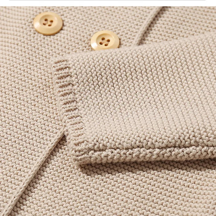 Knitted Hooded Cartoon Cardigan