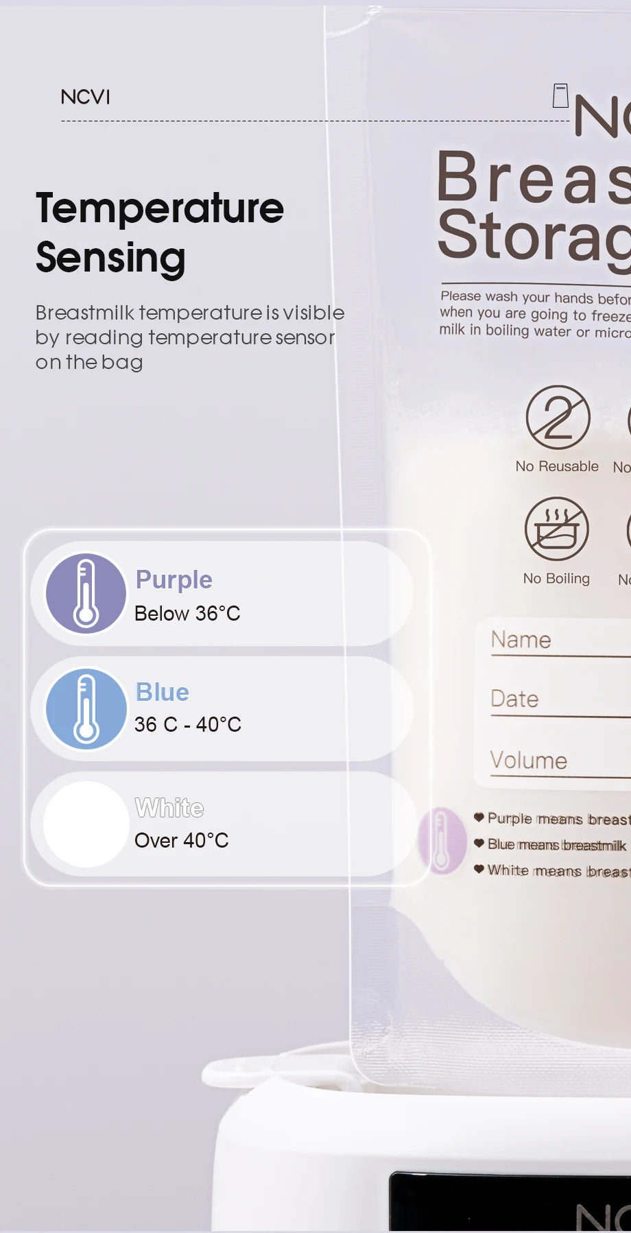 NCVI™ Breastmilk Storage Bags