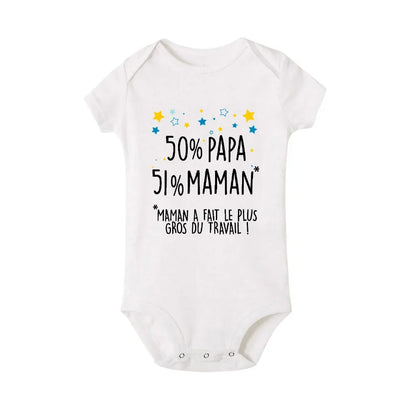 50 % Papa 51 % Maman a fait la plupart de mes combinaisons essentielles