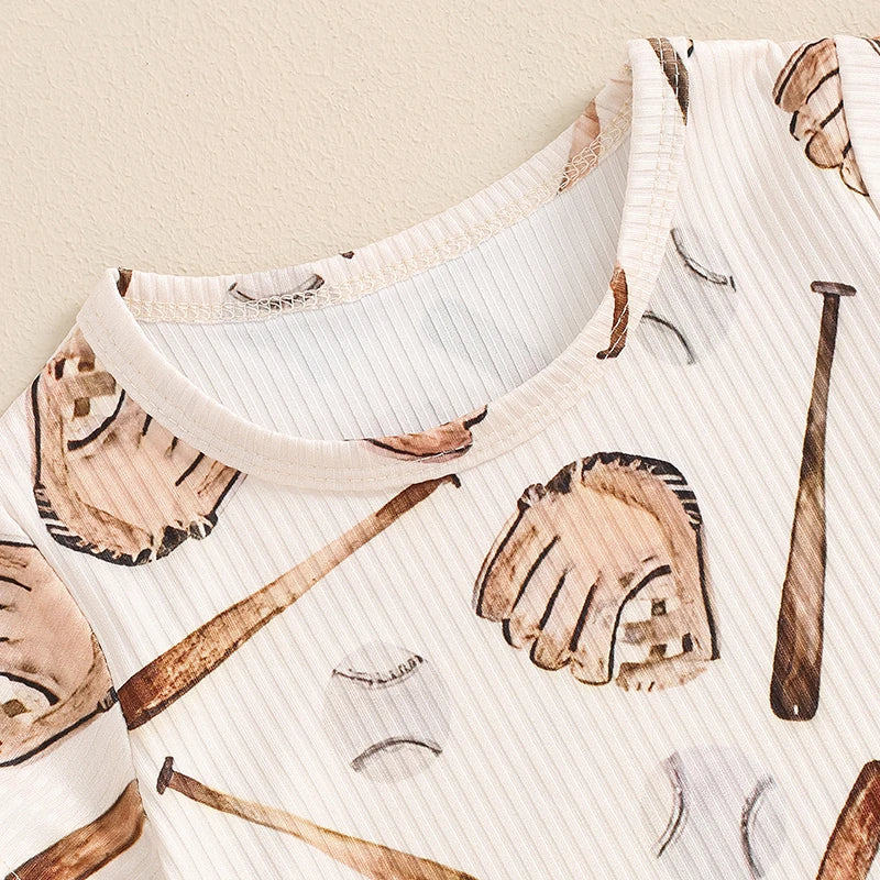 Barboteuse à manches courtes de baseball