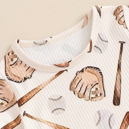 Barboteuse à manches courtes de baseball