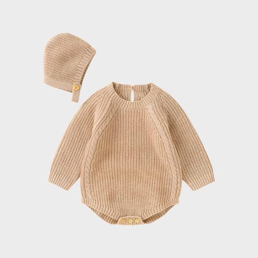 Autumn Rompers & Knit Hat